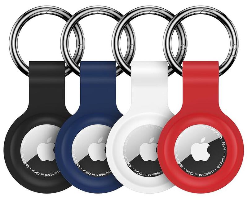 Amazon.com: Air Tag Holder for AirTag Case Keychain,Silicone for AirTags Keychain Ring Cases Cover Tags for Apple GPS Tracker Item Tag Finders for AirTag Accessories Air Tags-4 Pack for Airtag Holder for