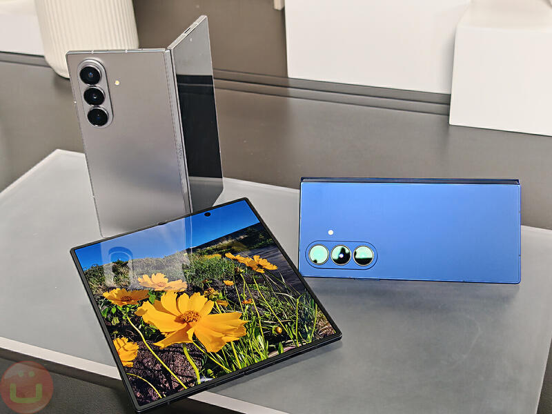 Samsung Galaxy Z Fold 7 foldable smartphones showing vibrant display and triple camera system.