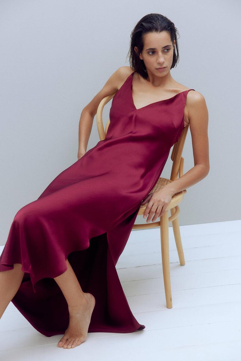 綢緞睡裙- 深紅色- Ladies | H&amp;M HK