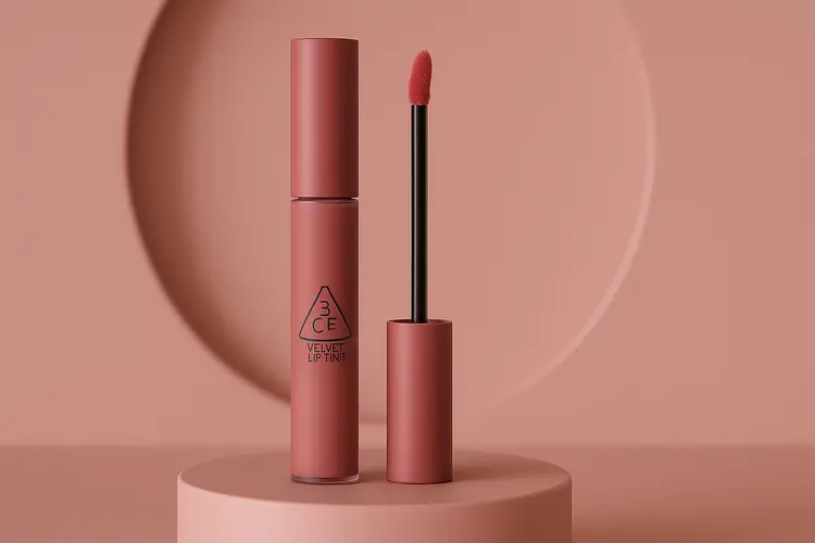 รีวิวลิป 3CE Velvet Lip Tint สี Near and Dear ชมพูตุ่นๆ สวยละมุนต้องมี